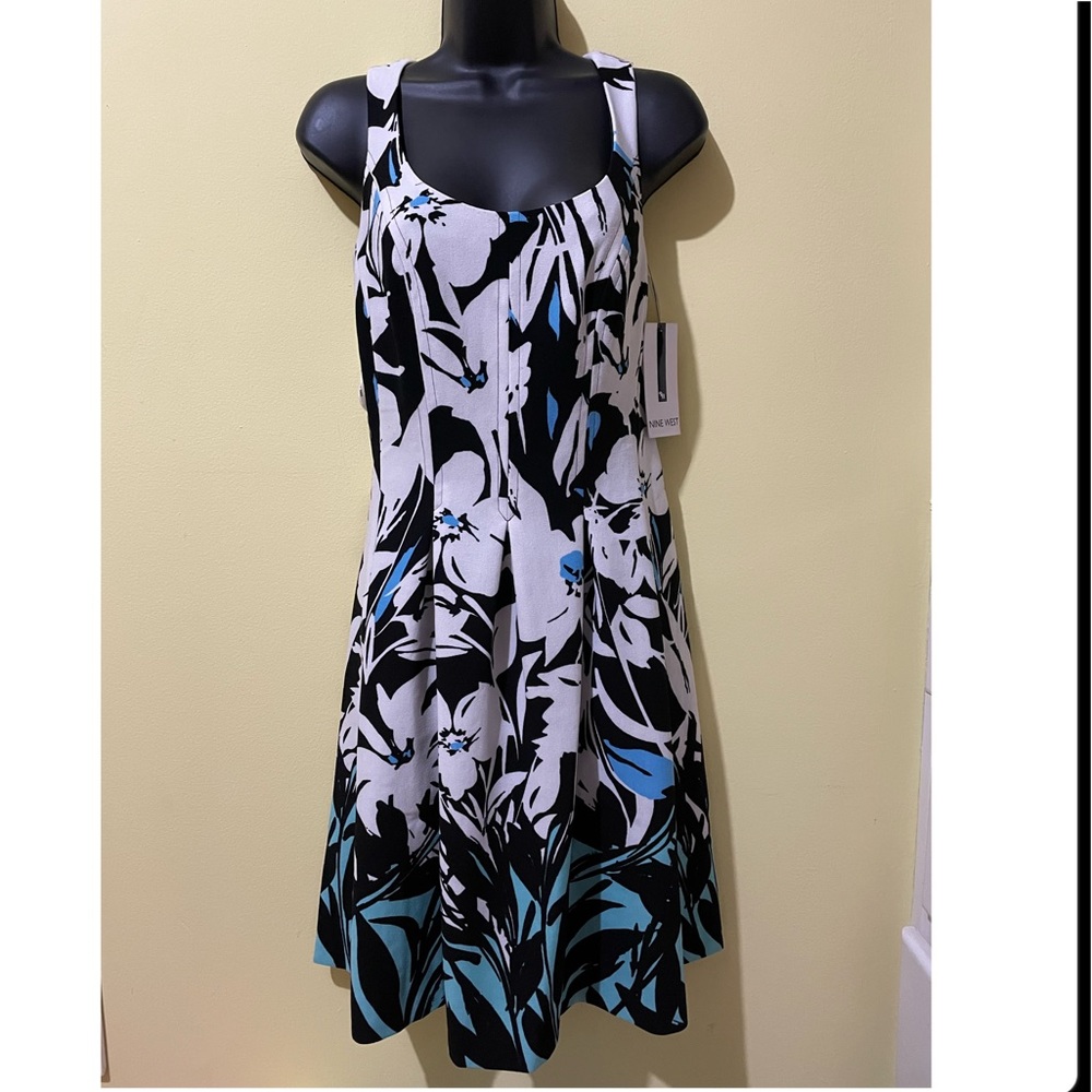 Nine West printed fit & flare Dres New - Picture 2 of 8